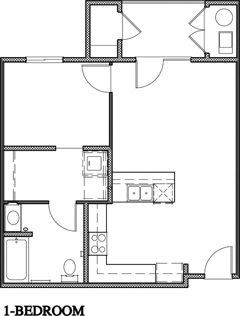 One Bedroom Floorplan